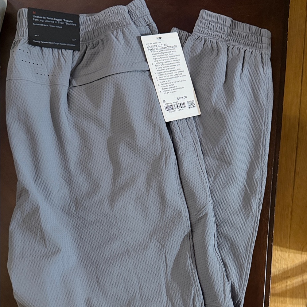 Lululemon License To Train Textured Jogger Regular Pant M Solar Grey NWT